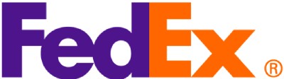 A purple and orange logo for fedex.