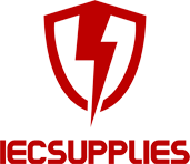 A red background with the word ecsupplies in front of it.